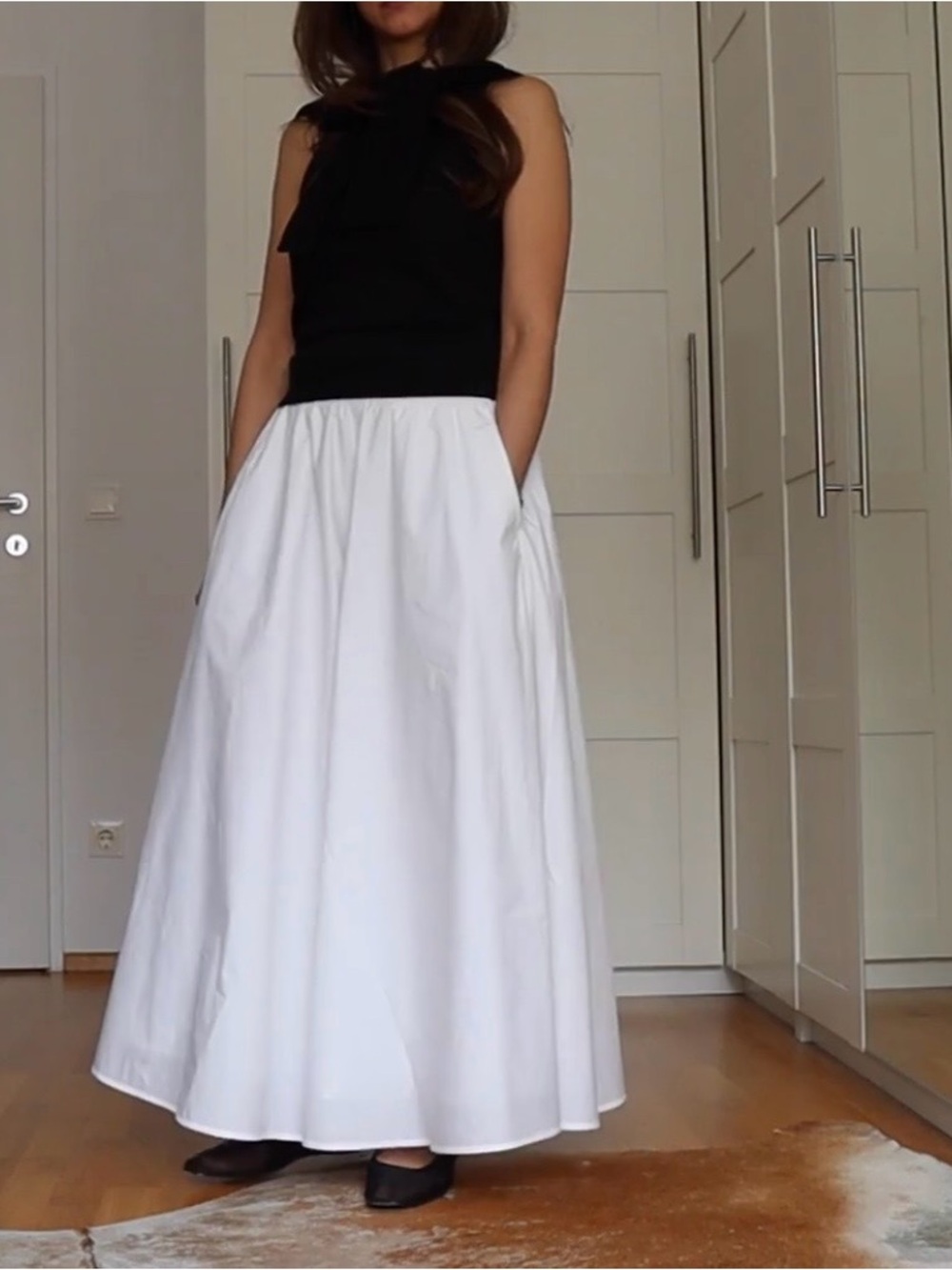 COS cotton Wide Leg White Palazzo Pants S - Picture 2 of 2